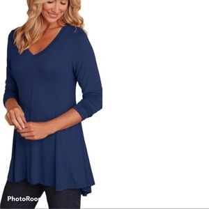Soft Surroundings Blue Perfect A Line Top size M